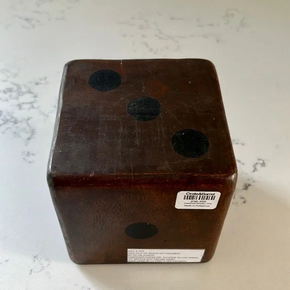 Crate&barrel Rustic Oversized Wooden Dice - Picture 14 of 16